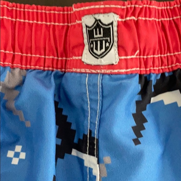 Wes and Willy Bitmap Sharks Swim Trunk - Picture 4 of 5